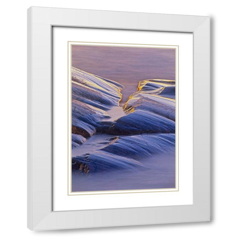 Canada, Ontario, Neys PP Rock at Lake Superior White Modern Wood Framed Art Print with Double Matting by Grandmaison, Mike