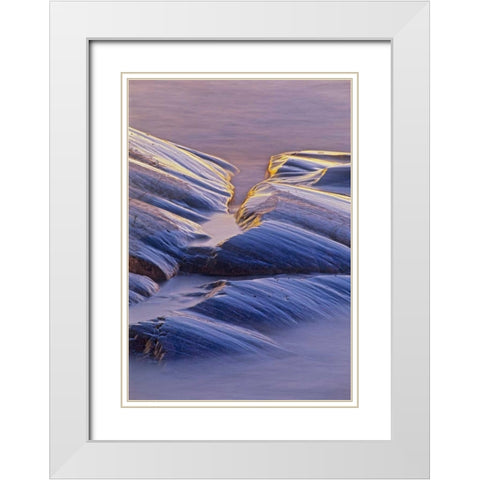 Canada, Ontario, Neys PP Rock at Lake Superior White Modern Wood Framed Art Print with Double Matting by Grandmaison, Mike