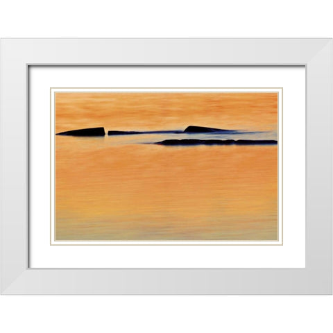 Canada, Ontario Shoals at sunset on Georgian Bay White Modern Wood Framed Art Print with Double Matting by Grandmaison, Mike