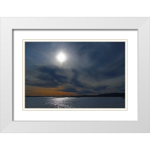 Canada, Ontario Storm front on Georgian Bay White Modern Wood Framed Art Print with Double Matting by Grandmaison, Mike