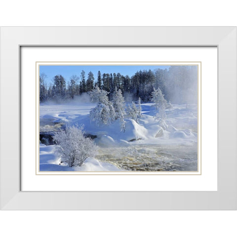 Canada, Ontario, Vermillion Bay Wabigoon River White Modern Wood Framed Art Print with Double Matting by Grandmaison, Mike