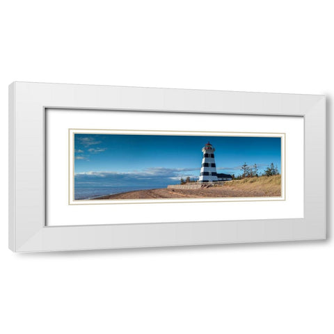 Canada-Prince Edward Island-West Point-West Point Lighthouse White Modern Wood Framed Art Print with Double Matting by Bibikow, Walter