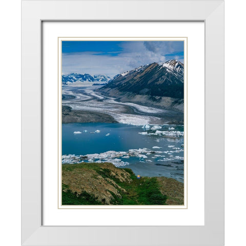 Camping near Lowell Lake-Alsek River-Kluane National Park-Yukon-Canada White Modern Wood Framed Art Print with Double Matting by Garber, Howie