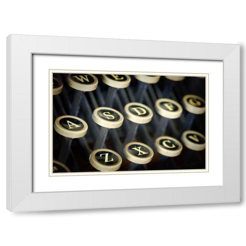 WA, Seabeck Remington Standard typewriter keys White Modern Wood Framed Art Print with Double Matting by Paulson, Don