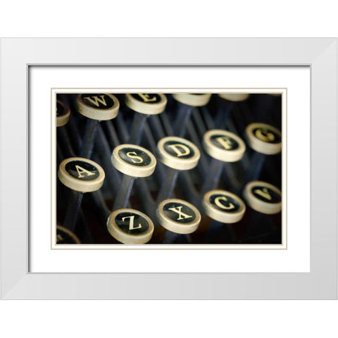 WA, Seabeck Remington Standard typewriter keys White Modern Wood Framed Art Print with Double Matting by Paulson, Don