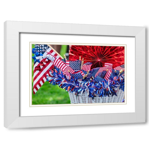 4th of July decorations White Modern Wood Framed Art Print with Double Matting by Engelbrecht, Jim