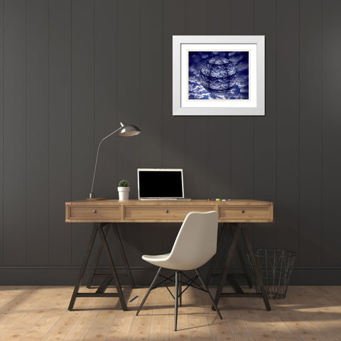 Concept of 3D Earth climate White Modern Wood Framed Art Print with Double Matting by Zuckerman, Jim