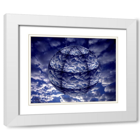 Concept of 3D Earth climate White Modern Wood Framed Art Print with Double Matting by Zuckerman, Jim