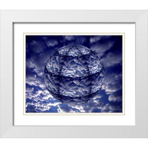 Concept of 3D Earth climate White Modern Wood Framed Art Print with Double Matting by Zuckerman, Jim