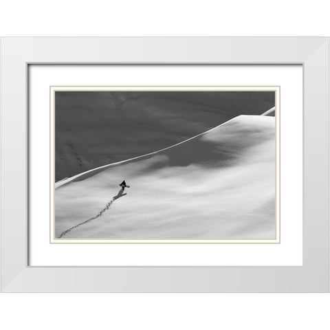 Professional snowboarder, Gigi R (MR) White Modern Wood Framed Art Print with Double Matting by Design Pics