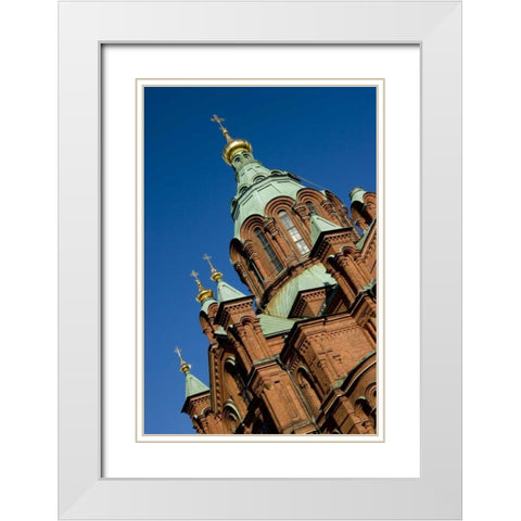 Finland, Helsinki Uspenski Cathedral White Modern Wood Framed Art Print with Double Matting by Ross, Nancy ,  Steve