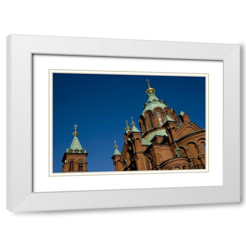 Finland, Helsinki Uspenski Cathedral White Modern Wood Framed Art Print with Double Matting by Ross, Nancy ,  Steve