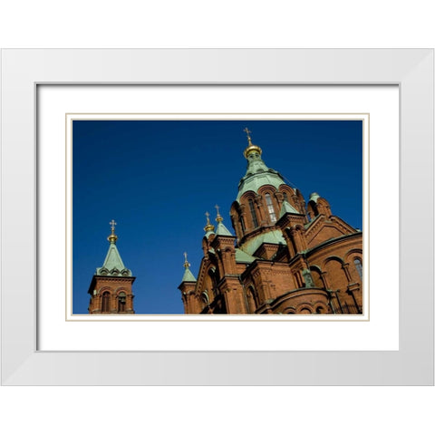 Finland, Helsinki Uspenski Cathedral White Modern Wood Framed Art Print with Double Matting by Ross, Nancy ,  Steve