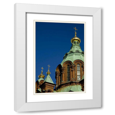 Finland, Helsinki Uspenski Cathedral White Modern Wood Framed Art Print with Double Matting by Ross, Nancy ,  Steve