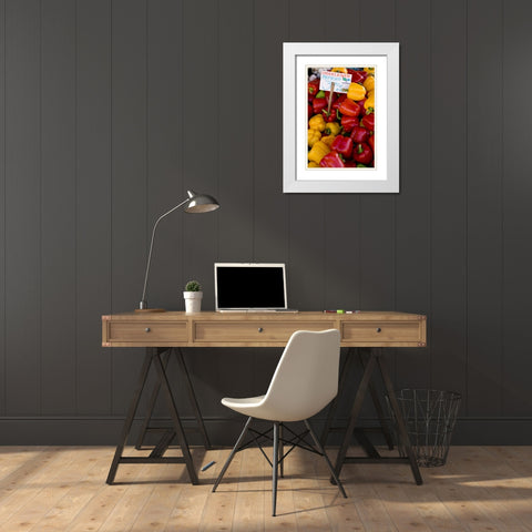 Finland, Helsinki Produce at an outdoor market White Modern Wood Framed Art Print with Double Matting by Ross, Nancy ,  Steve