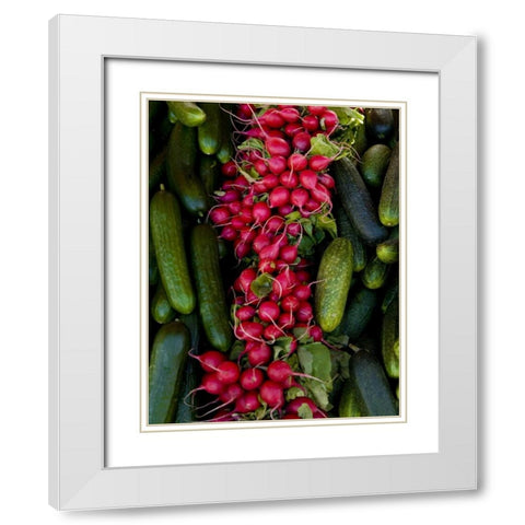 Finland, Helsinki Produce at an outdoor market White Modern Wood Framed Art Print with Double Matting by Ross, Nancy ,  Steve