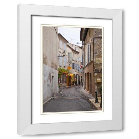 France, Provence Art gallery and shops White Modern Wood Framed Art Print with Double Matting by Lord, Fred