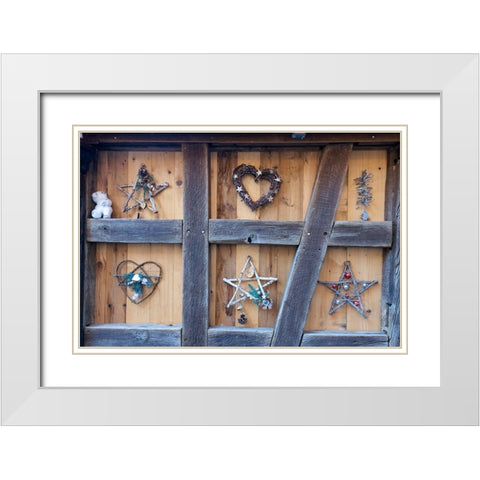 Colmar-France Old town Colmar adorned with Christmas decoration The town was founded in 9th century White Modern Wood Framed Art Print with Double Matting by McRoberts, Julien