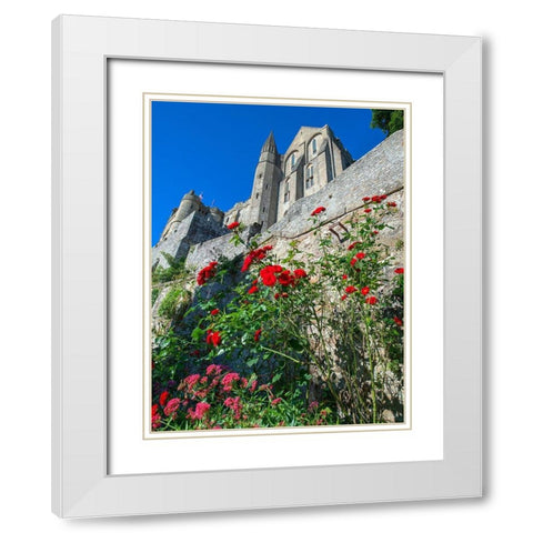 Mont Saint-Michel in Normandy France White Modern Wood Framed Art Print with Double Matting by Steve Mohlenkamp