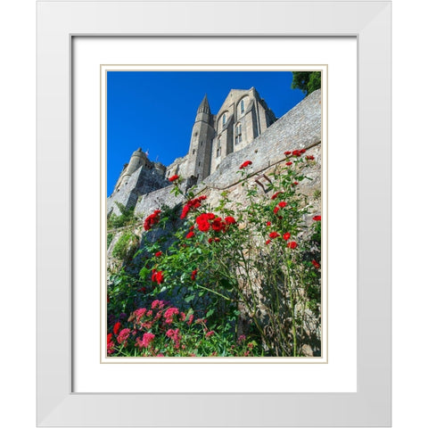 Mont Saint-Michel in Normandy France White Modern Wood Framed Art Print with Double Matting by Steve Mohlenkamp