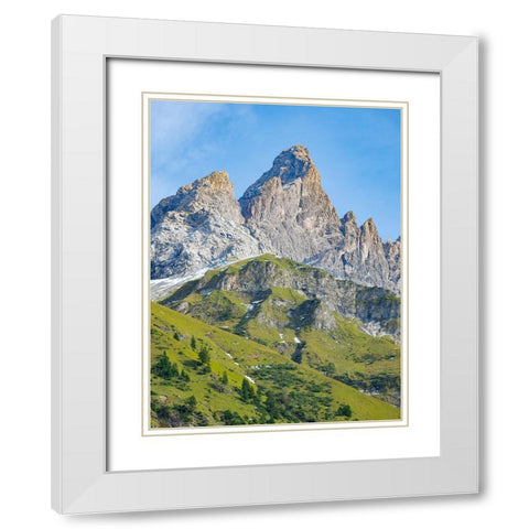 Mount Trettachspitze in the Allgau Alps-Germany-Bavaria White Modern Wood Framed Art Print with Double Matting by Zwick, Martin