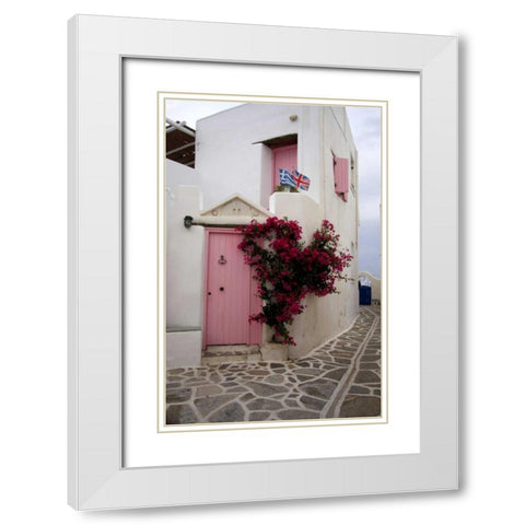 Greece, Paros, Marpissa A restored house White Modern Wood Framed Art Print with Double Matting by Noble Gardner, Nancy