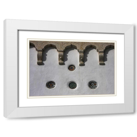 Greece, Sifnos, Apollonia Ottoman-style plates White Modern Wood Framed Art Print with Double Matting by Noble Gardner, Nancy