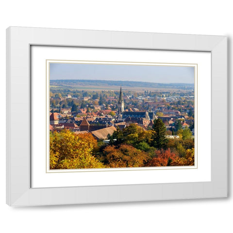 The medieval town Koszeg in Western Transdanubia close to the Austrian border- Hungary White Modern Wood Framed Art Print with Double Matting by Zwick, Martin