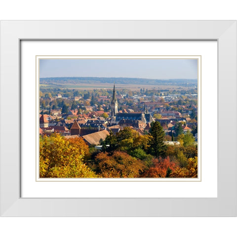 The medieval town Koszeg in Western Transdanubia close to the Austrian border- Hungary White Modern Wood Framed Art Print with Double Matting by Zwick, Martin