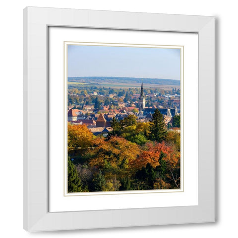 The medieval town Koszeg in Western Transdanubia close to the Austrian border- Hungary White Modern Wood Framed Art Print with Double Matting by Zwick, Martin