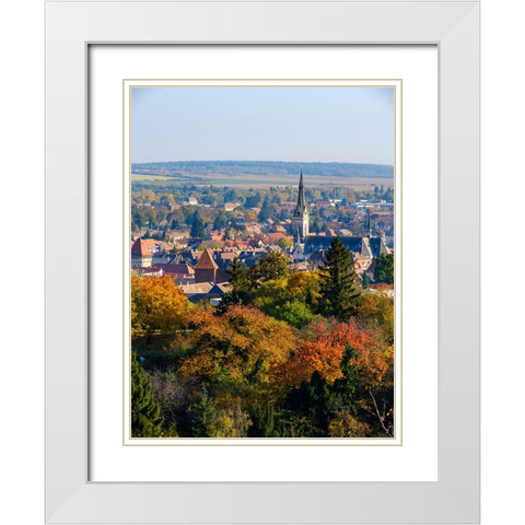 The medieval town Koszeg in Western Transdanubia close to the Austrian border- Hungary White Modern Wood Framed Art Print with Double Matting by Zwick, Martin