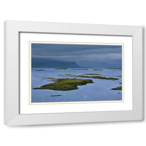 Iceland Hvammsfjordhur Fjord on the coast White Modern Wood Framed Art Print with Double Matting by Grall, Don