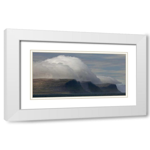 Iceland, Patreksfjordur A spectacular cloud bank White Modern Wood Framed Art Print with Double Matting by Grall, Don
