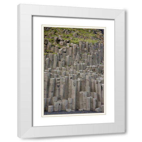 Iceland Columnar basalt formations White Modern Wood Framed Art Print with Double Matting by Grall, Don