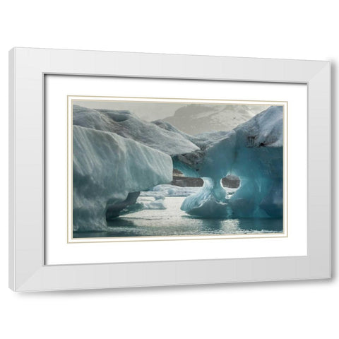 Europe, Iceland, Jokusarlon Iceberg formations White Modern Wood Framed Art Print with Double Matting by Illg, Cathy and Gordon