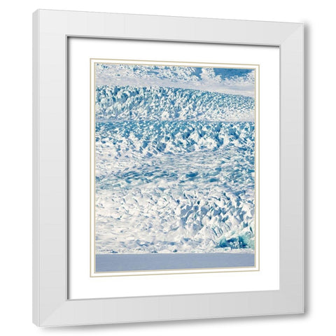 Glacier Fjallsjoekull in Vatnajokull National Park during winter Iceland White Modern Wood Framed Art Print with Double Matting by Zwick, Martin