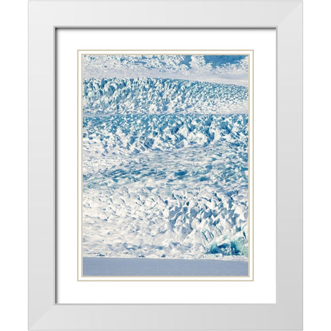 Glacier Fjallsjoekull in Vatnajokull National Park during winter Iceland White Modern Wood Framed Art Print with Double Matting by Zwick, Martin