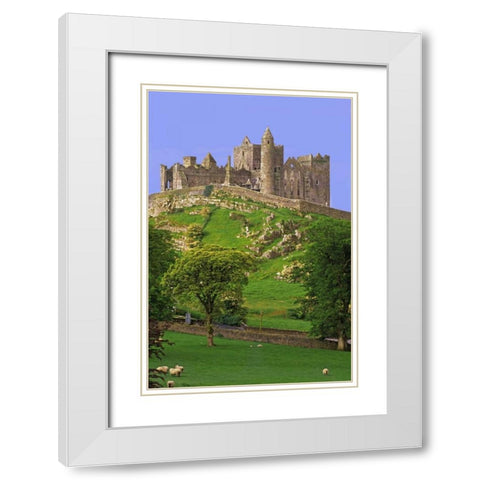 Ireland, Co Tipperary Rock of Cashel fortress White Modern Wood Framed Art Print with Double Matting by Flaherty, Dennis