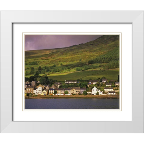 Ireland, Co Louth The town of Carlingford White Modern Wood Framed Art Print with Double Matting by Flaherty, Dennis