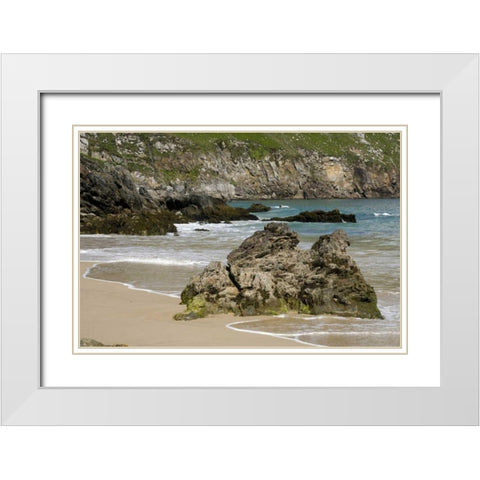 Ireland, Achill Island Coastline at the beach White Modern Wood Framed Art Print with Double Matting by Kaveney, Wendy