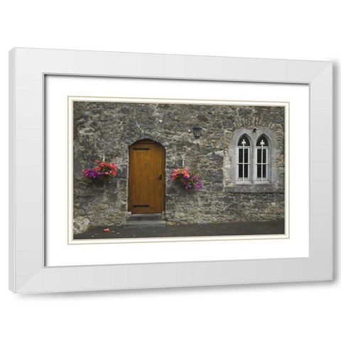 Ireland, Adare Entrance to Trinitarian Monastery White Modern Wood Framed Art Print with Double Matting by Flaherty, Dennis