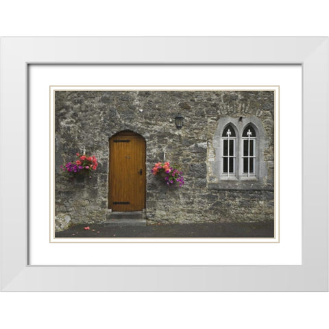 Ireland, Adare Entrance to Trinitarian Monastery White Modern Wood Framed Art Print with Double Matting by Flaherty, Dennis