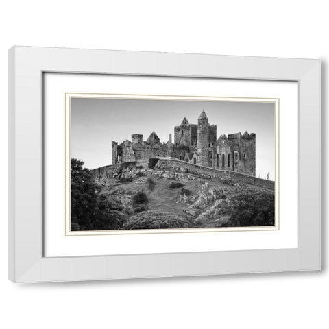 Ireland, County Tipperary Rock of Cashel castle White Modern Wood Framed Art Print with Double Matting by Flaherty, Dennis