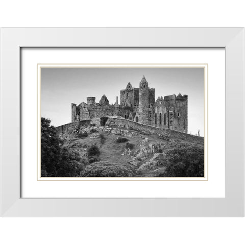 Ireland, County Tipperary Rock of Cashel castle White Modern Wood Framed Art Print with Double Matting by Flaherty, Dennis