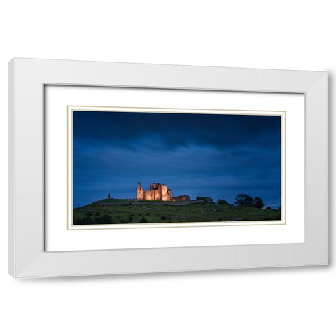 Europe-Ireland-Cashel-Rock of Cashel ruins at sunset White Modern Wood Framed Art Print with Double Matting by Jaynes Gallery