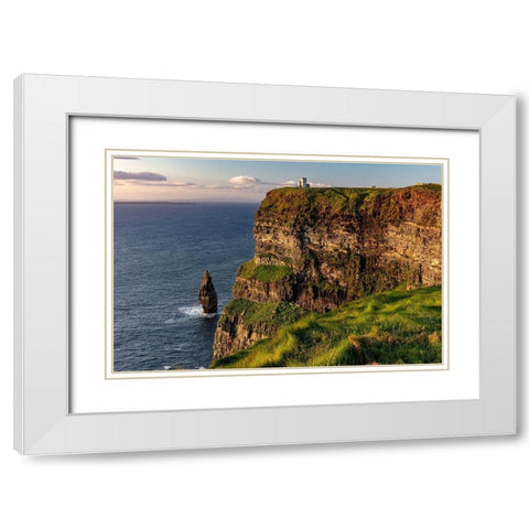 Cliffs of Moher in County Clare-Ireland White Modern Wood Framed Art Print with Double Matting by Haney, Chuck