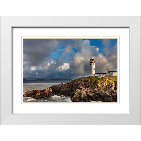 Fanad Head Lighthouse in County Donegal-Ireland White Modern Wood Framed Art Print with Double Matting by Haney, Chuck