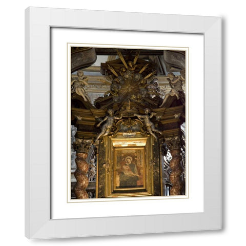 Italy, Parma Church of Mary of the Fence White Modern Wood Framed Art Print with Double Matting by Kaveney, Wendy