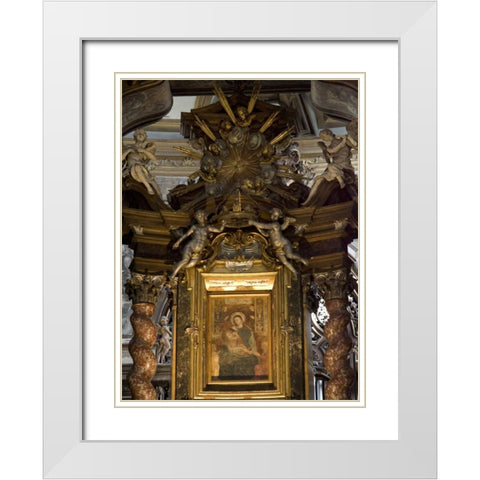 Italy, Parma Church of Mary of the Fence White Modern Wood Framed Art Print with Double Matting by Kaveney, Wendy
