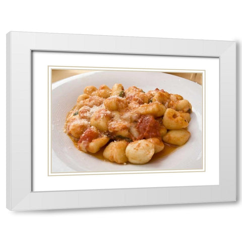 Italy, Positano Gnocchi, a potato or bread dish White Modern Wood Framed Art Print with Double Matting by Kaveney, Wendy